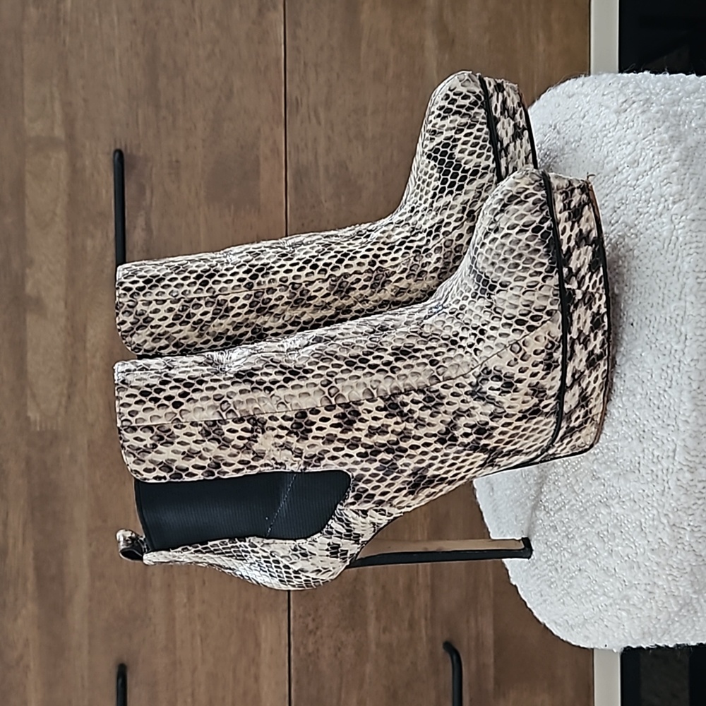 MK Snakeskin Stiletto Booties
